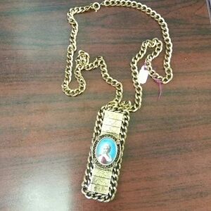 Vintage portrait necklace